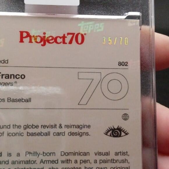 Topps Project 70 card# 802.  Rainbow Foil 35/70  Julio Franco by Distortedd - Picture 4 of 8